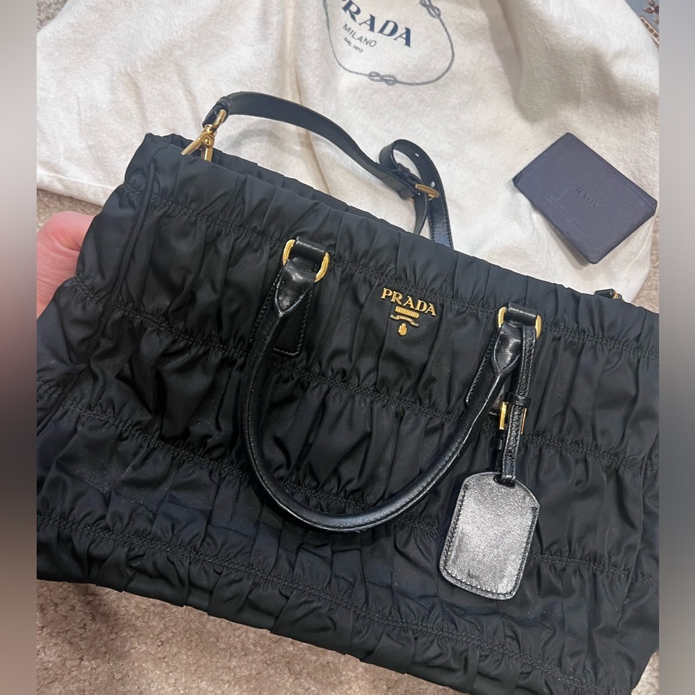 Prada tesoro gaufre nylon bag